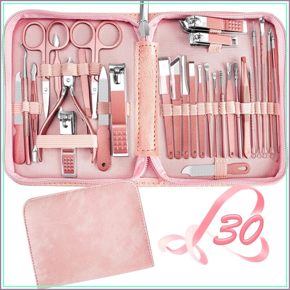 Men'S Grooming Products Kit - 30-in-1 Professionelles Maniküre-Set - Komplettes Nagelknipser-Kit