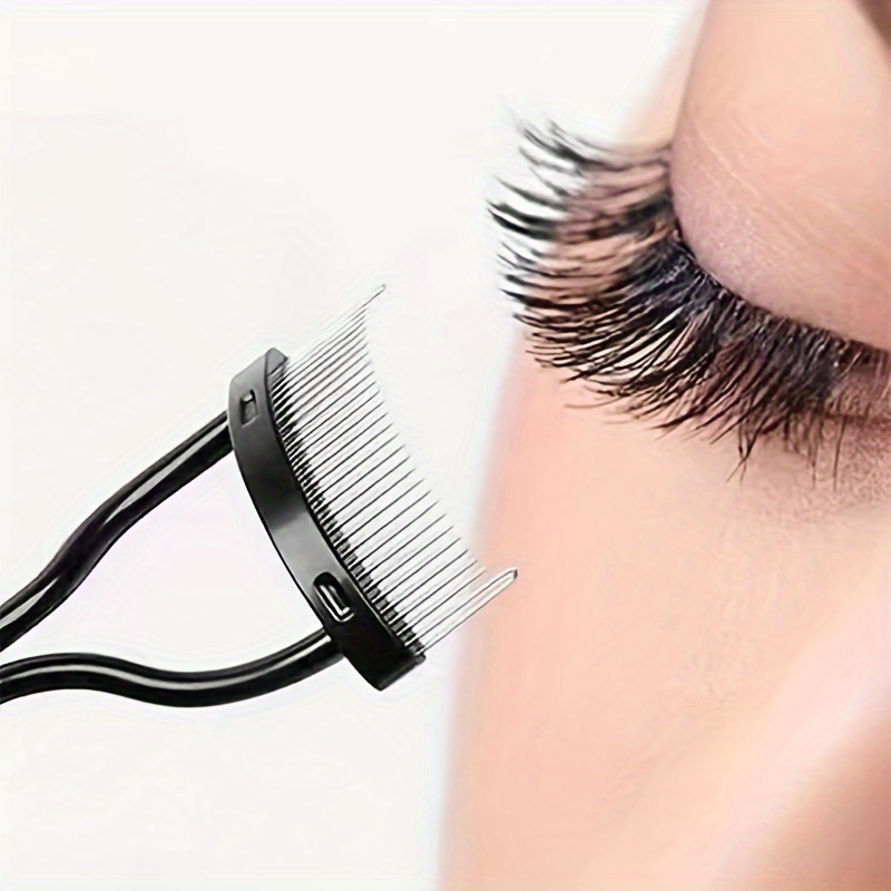 Comb Fine Tooth - 1-teiliger Wimpernkamm aus Stahl, feinzinkiger Edelstahlkamm,