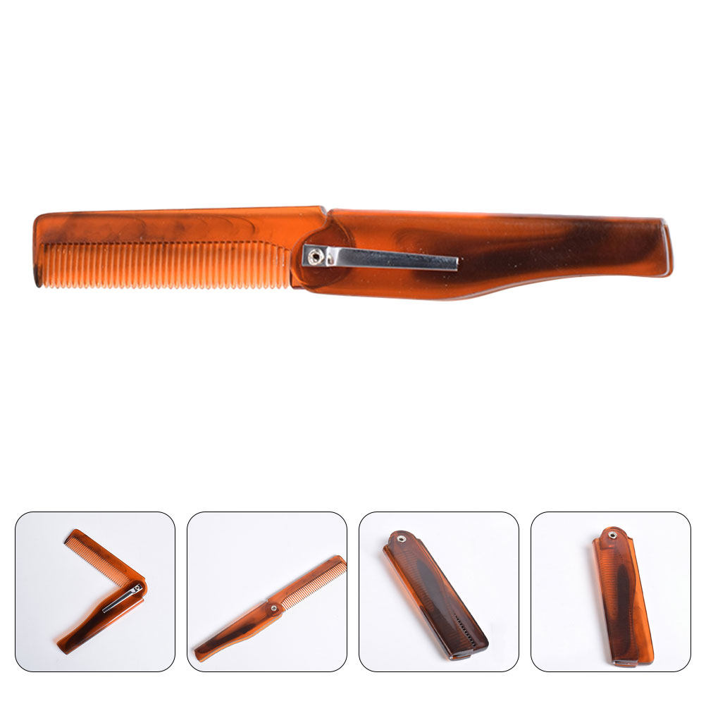 Men'S Beard Grooming - Faltbarer Haarkamm für Männer, Tragbarer Taschen-Bartkamm