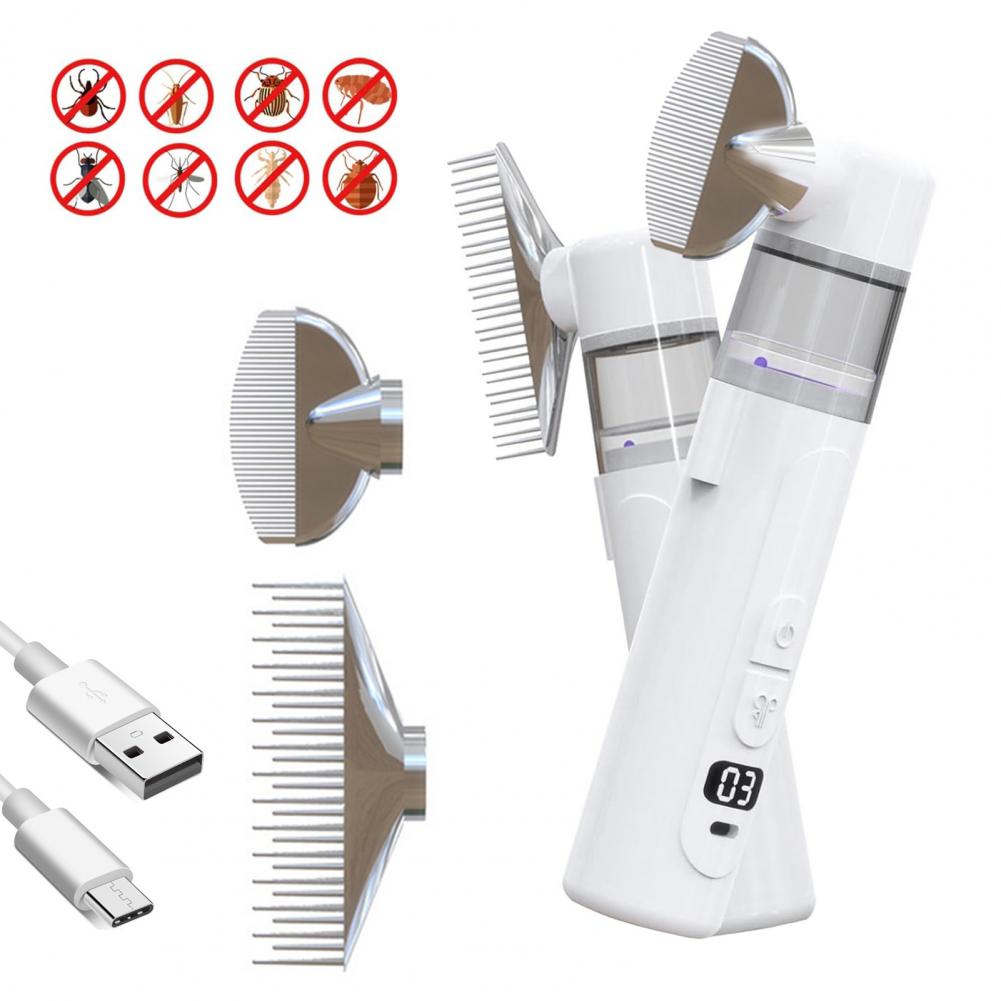 Comb Fine Tooth - 19 cm elektrischer Läusekamm, kabellos, wiederaufladbar,
