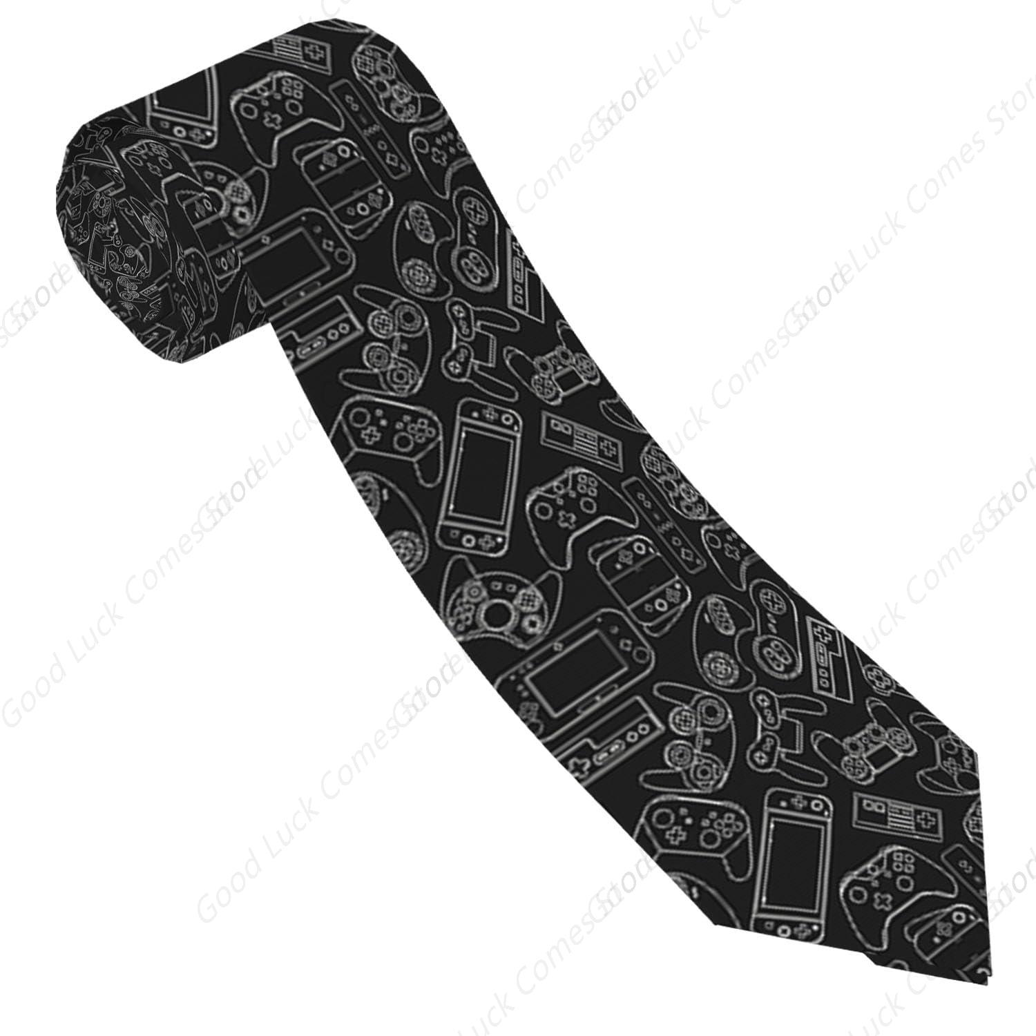 Men'S Grooming Video - Videospiel-Controller, schwarze Herren-Krawatte, formeller Business-Anzug für