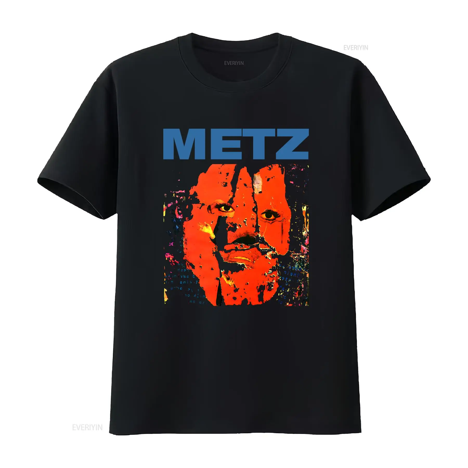 Face Wash Mens - METZ T-Shirt mit Kräftigem Rotem Gesichtsdruck