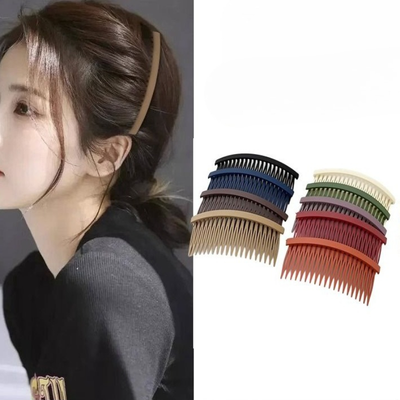 Comb Fine Tooth - Solod Farbe Kunststoff Seite Haar Twist