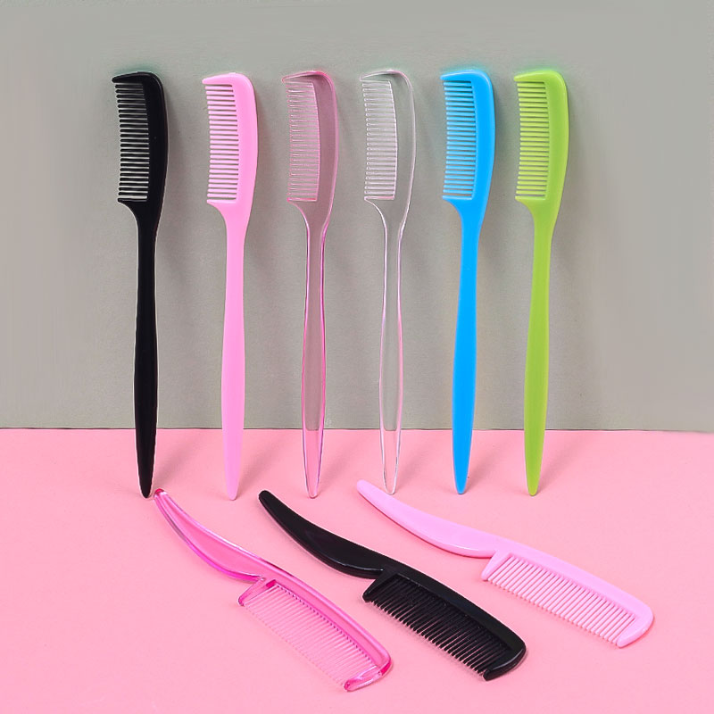 Comb Fine Tooth - 25-teiliges Mehrfarbiges Mini-Augenbrauenkamm-Set Tragbarer Feinzahniger Plastikkamm