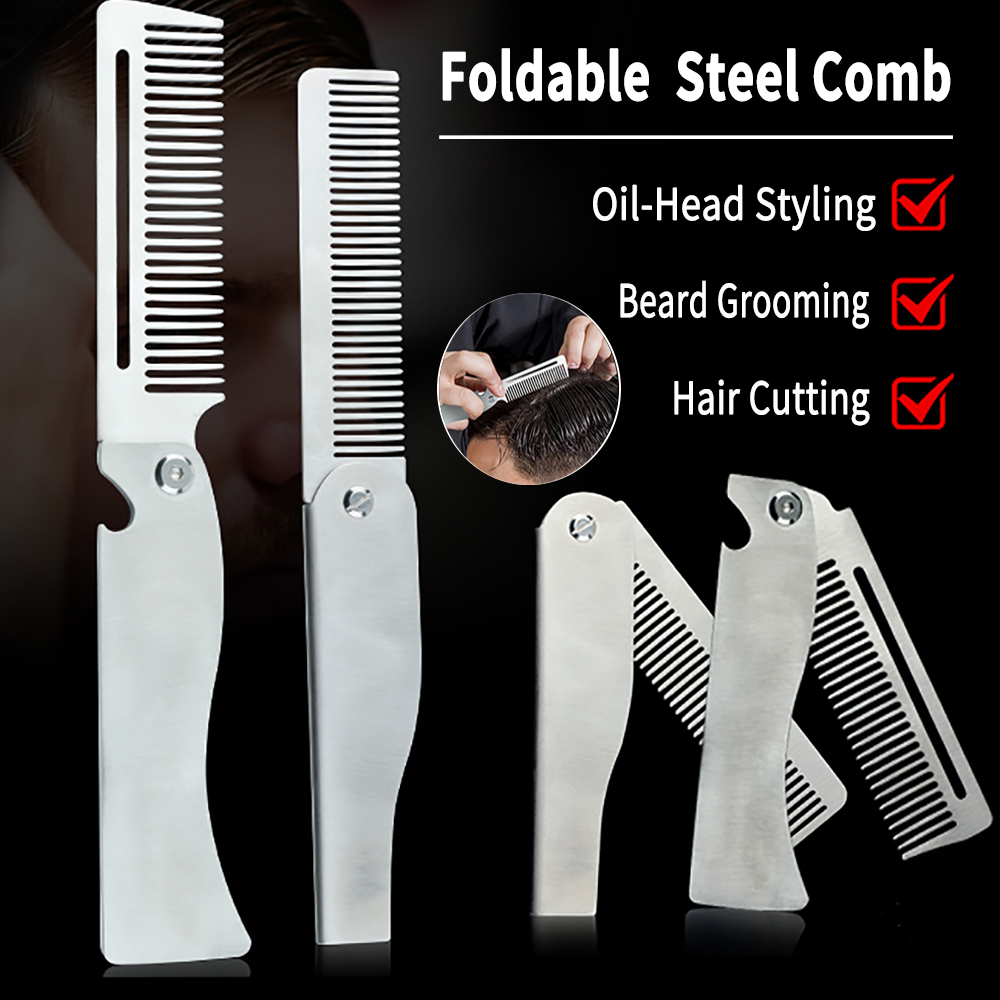 Neue Art 1/2PCS Tragbare Stahl – Men'S Beard Grooming Bewertung und Preis