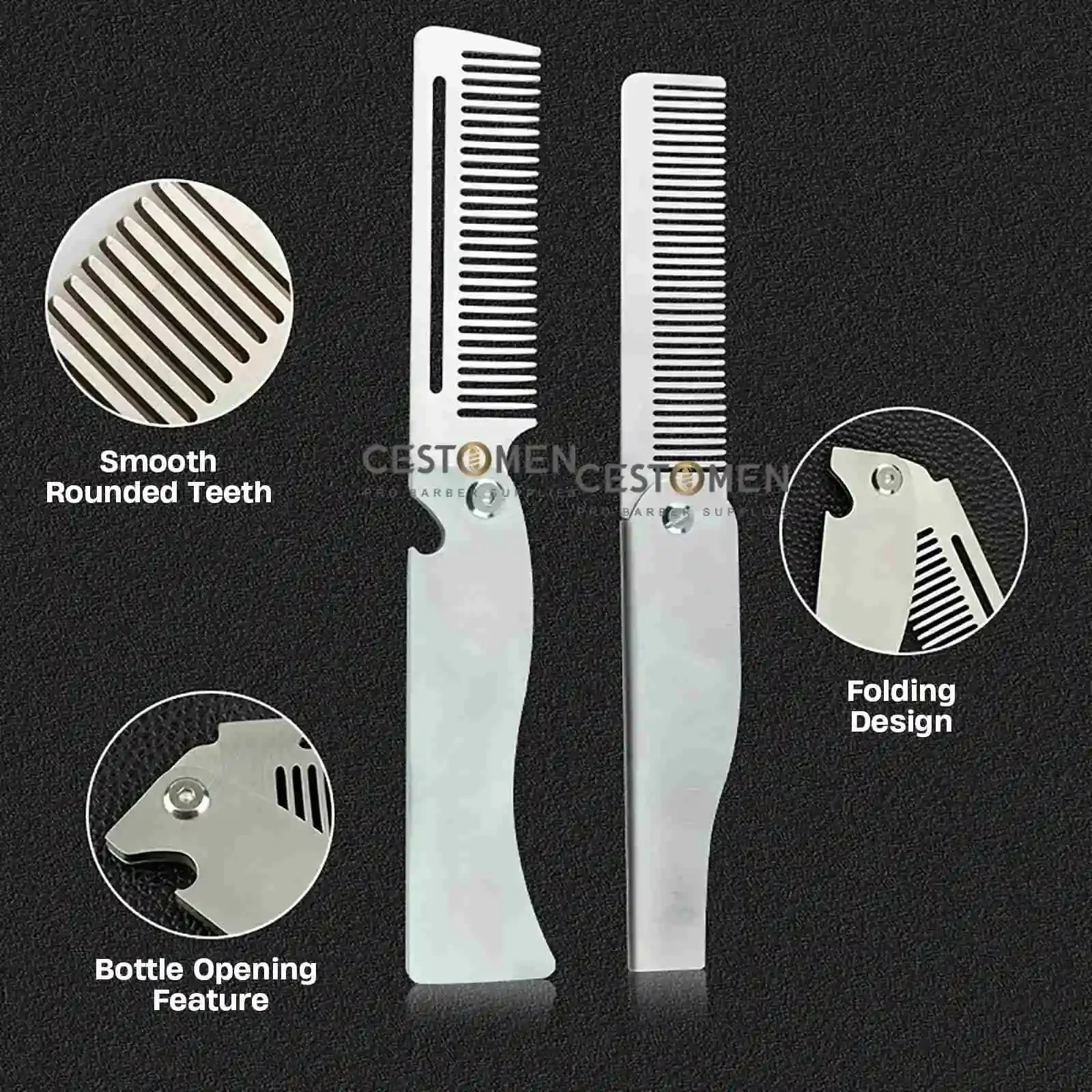 Neue Art 1/2PCS Tragbare Stahl – Men'S Beard Grooming Bewertung und Preis