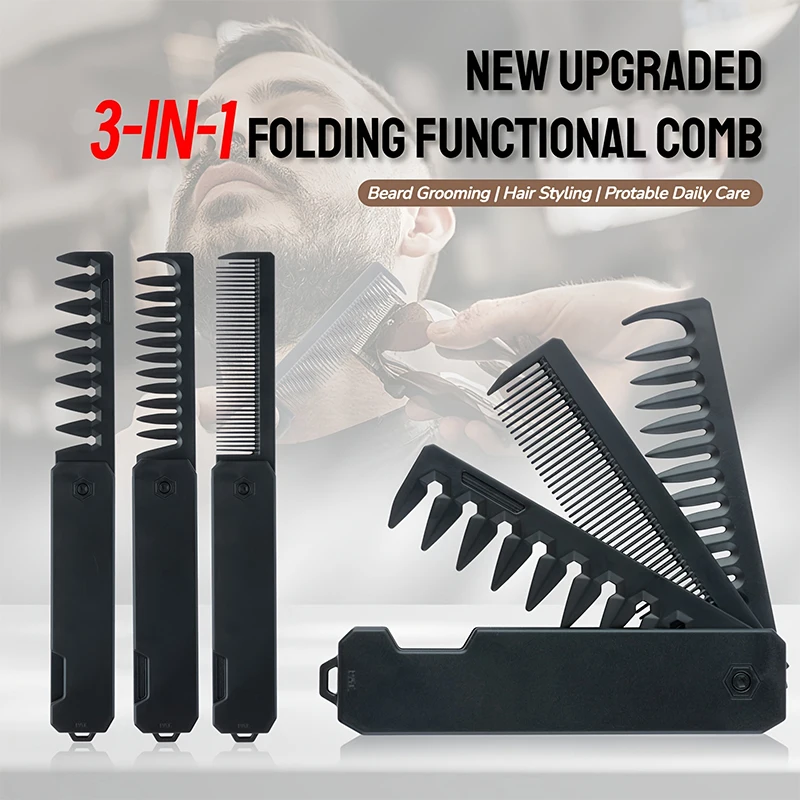 3-in-1 faltbarer Bartkamm für  – Men'S Grooming Organizer Bewertung und Preis